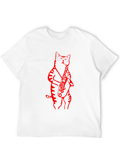 Cool Cat Saxophone Graphic Tee
