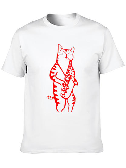 Cool Cat Saxophone Graphic Tee