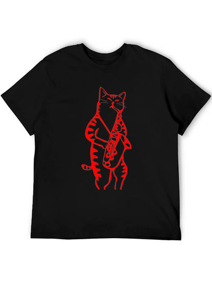 Cool Cat Saxophone Graphic Tee