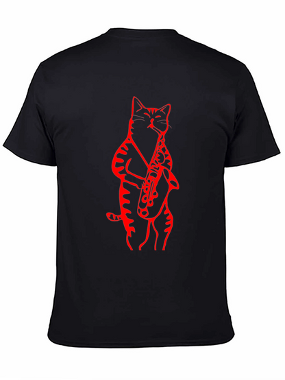 Cool Cat Saxophone Graphic Tee