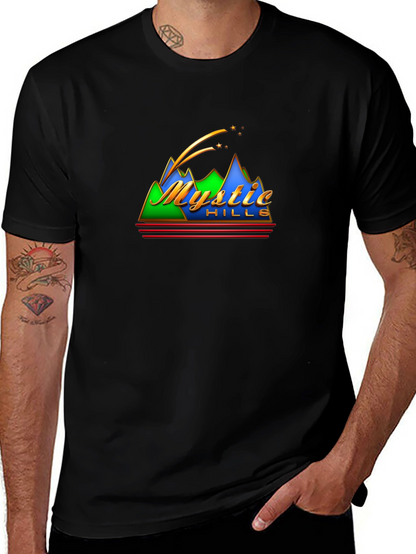 Mystic Hills Graphic Tee - Retro Mountain T-Shirt