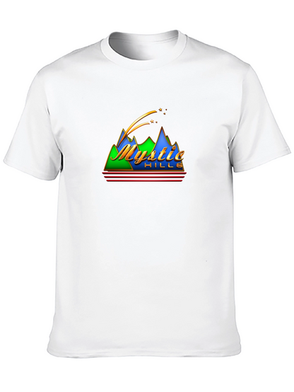 Mystic Hills Graphic Tee - Retro Mountain T-Shirt