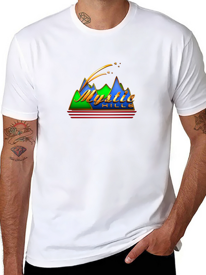 Mystic Hills Graphic Tee - Retro Mountain T-Shirt