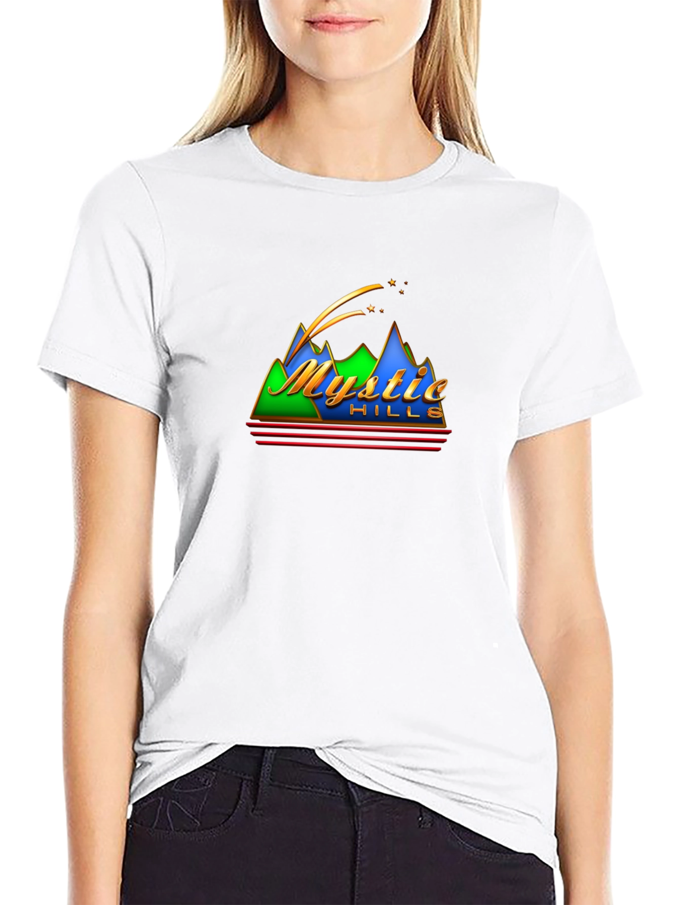 Mystic Hills Graphic Tee - Retro Mountain T-Shirt