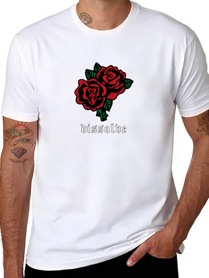 Dissolve Rose Graphic Black T-Shirt