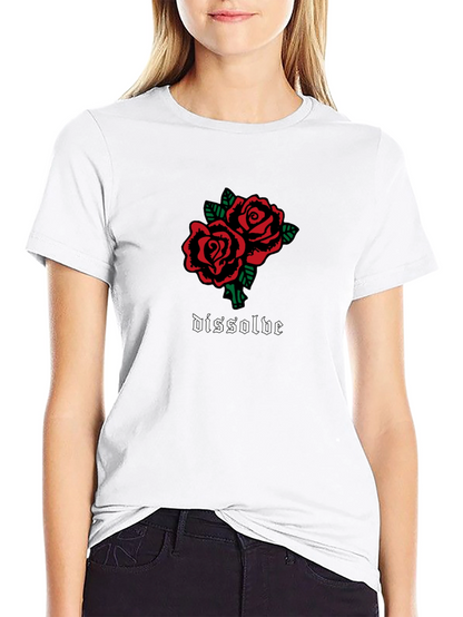 Dissolve Rose Graphic Black T-Shirt