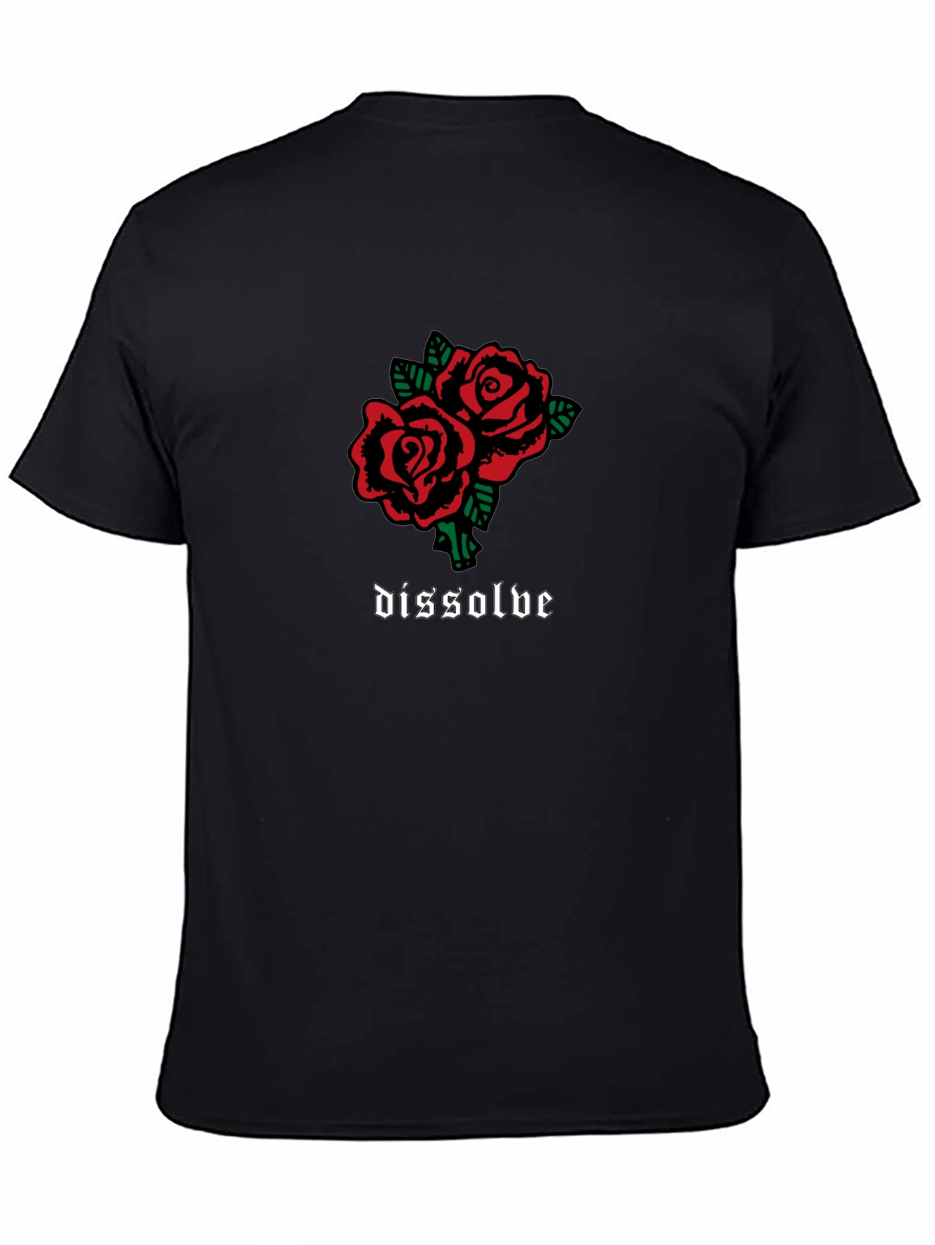 Dissolve Rose Graphic Black T-Shirt