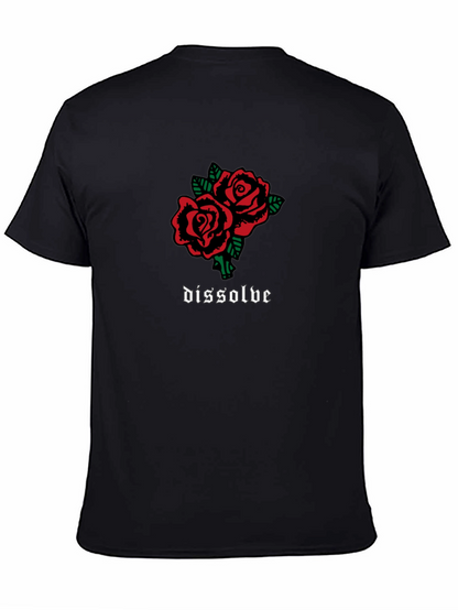 Dissolve Rose Graphic Black T-Shirt