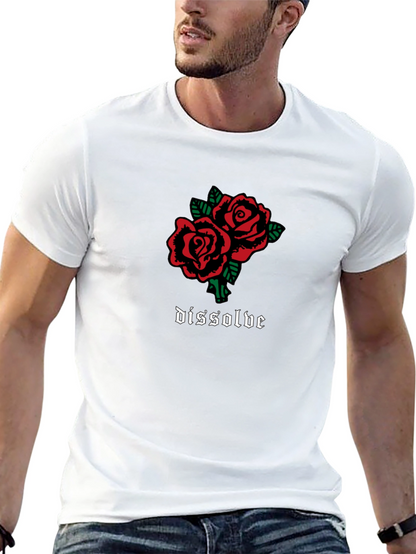 Dissolve Rose Graphic Black T-Shirt