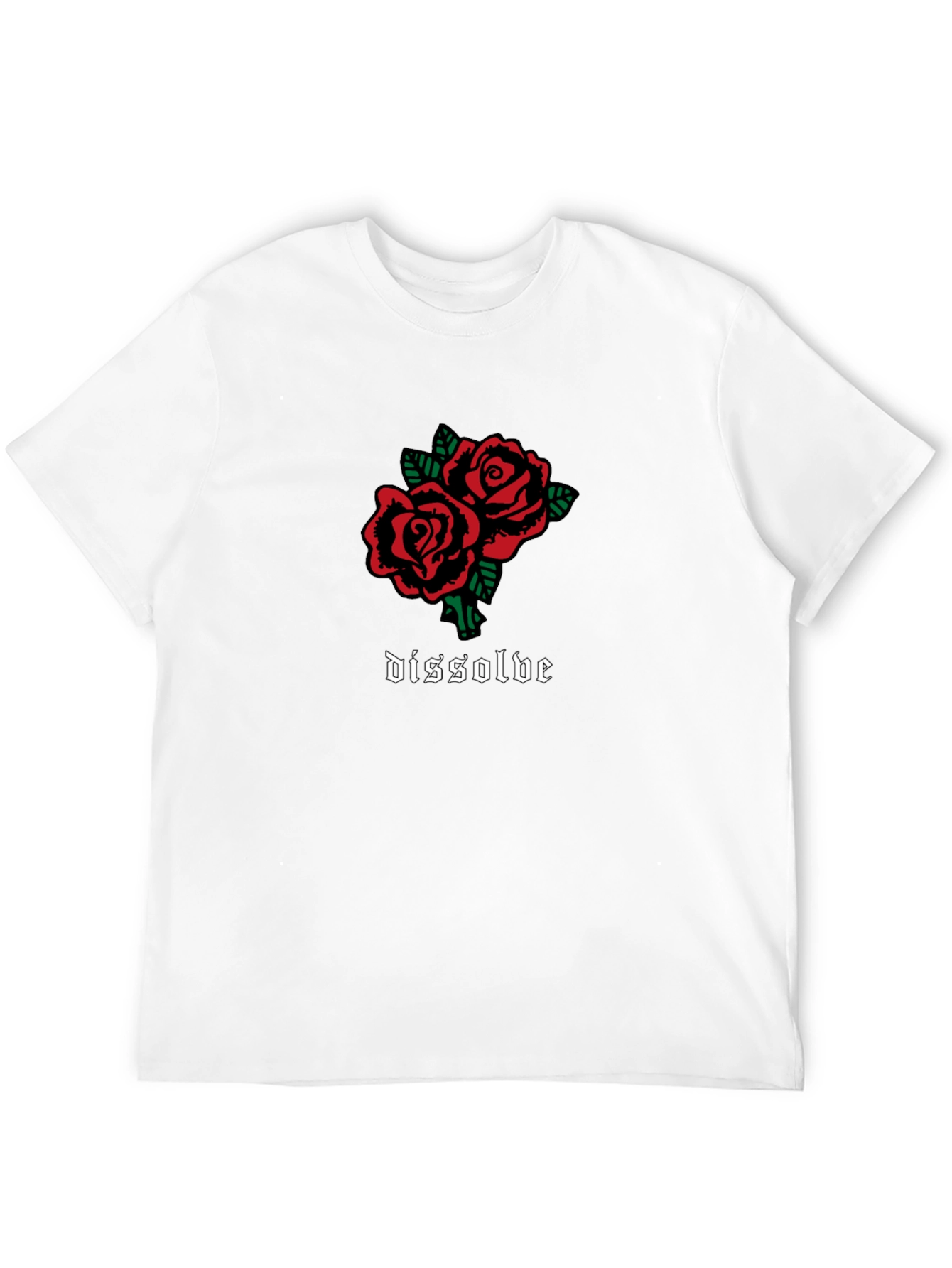 Dissolve Rose Graphic Black T-Shirt