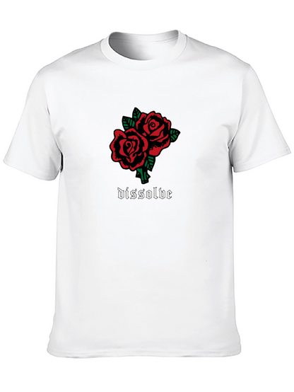 Dissolve Rose Graphic Black T-Shirt