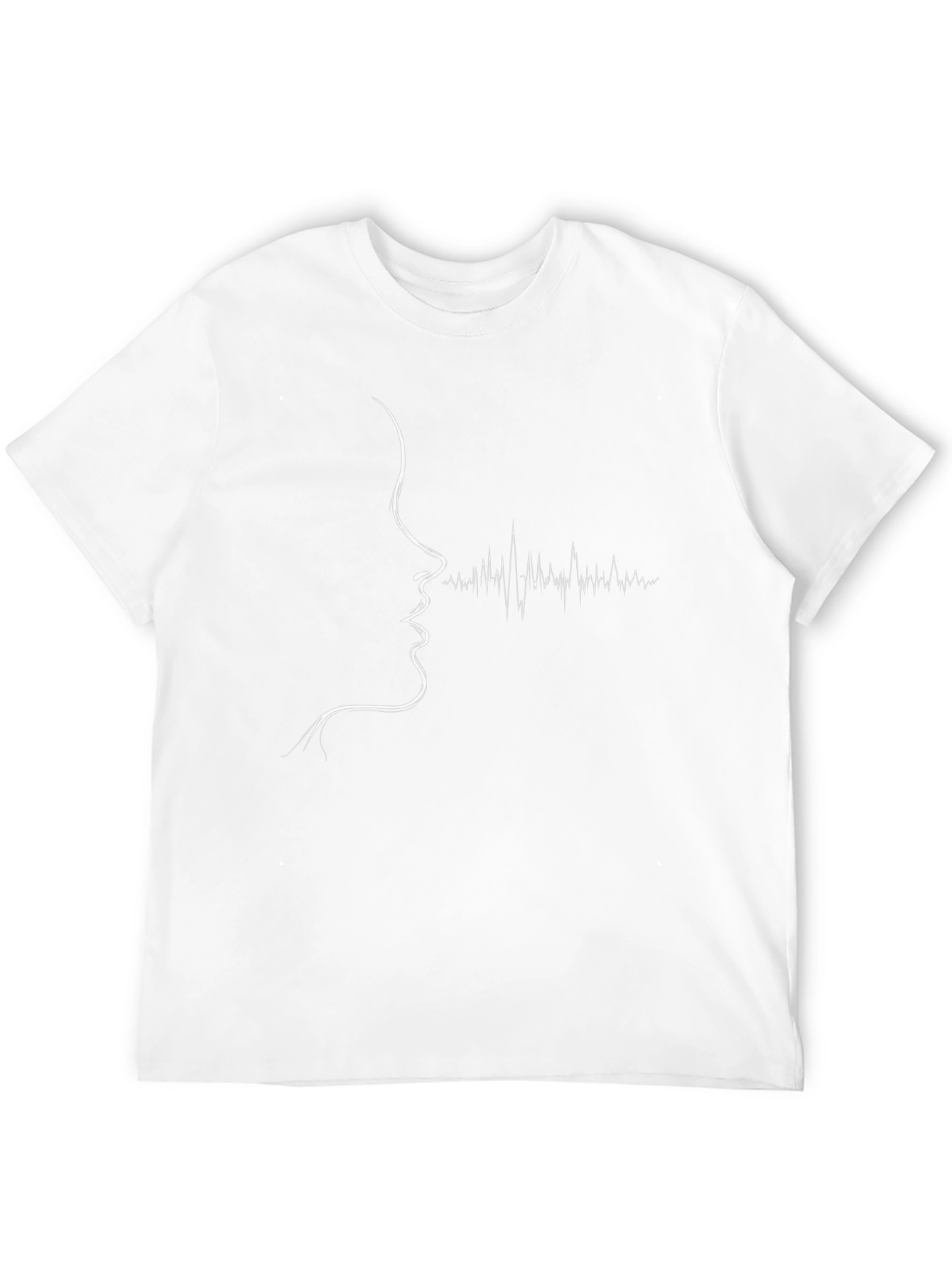 Minimalist Voice Wave T-Shirt - Black