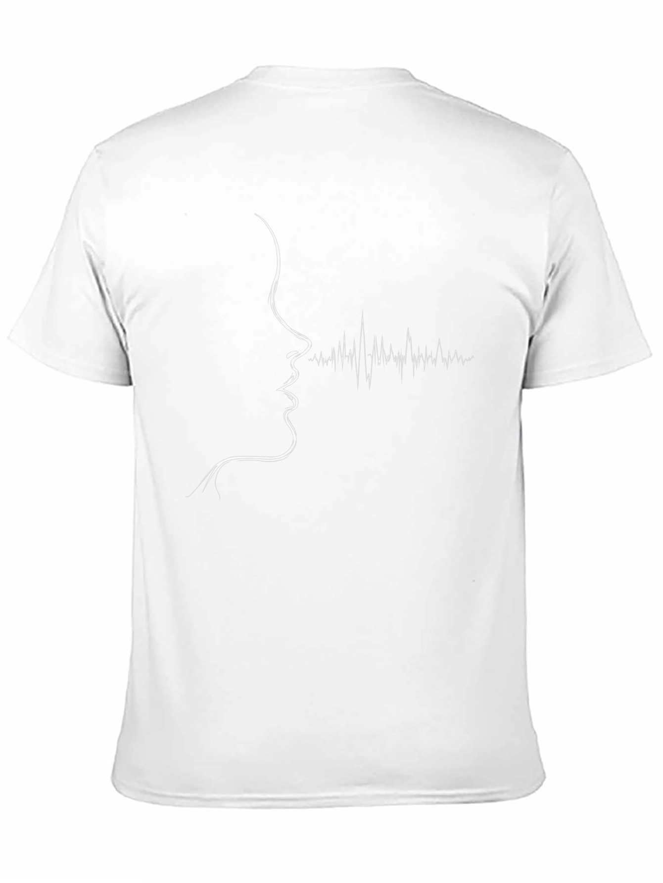 Minimalist Voice Wave T-Shirt - Black