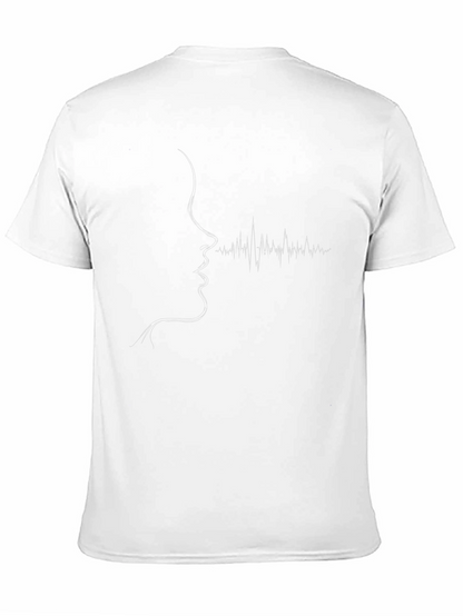 Minimalist Voice Wave T-Shirt - Black