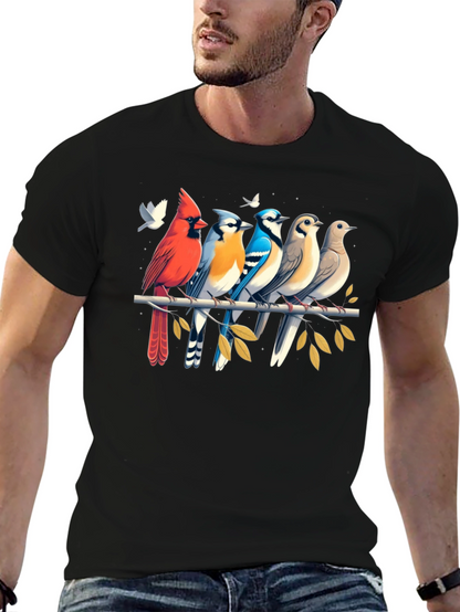 Birds on Branch Graphic Tee - Black