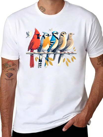 Birds on Branch Graphic Tee - Black