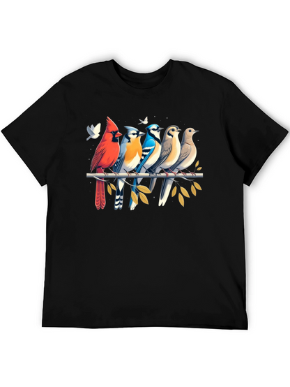 Birds on Branch Graphic Tee - Black