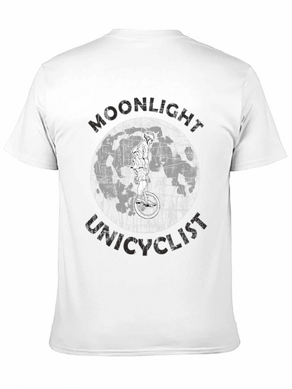 Moonlight Unicyclist Graphic Tee - Black