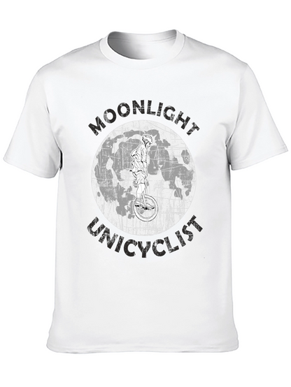 Moonlight Unicyclist Graphic Tee - Black
