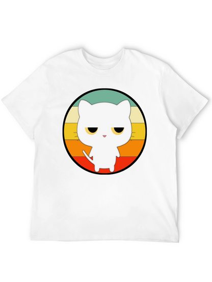 Retro Cat Graphic T-Shirt - Unisex Black Tee