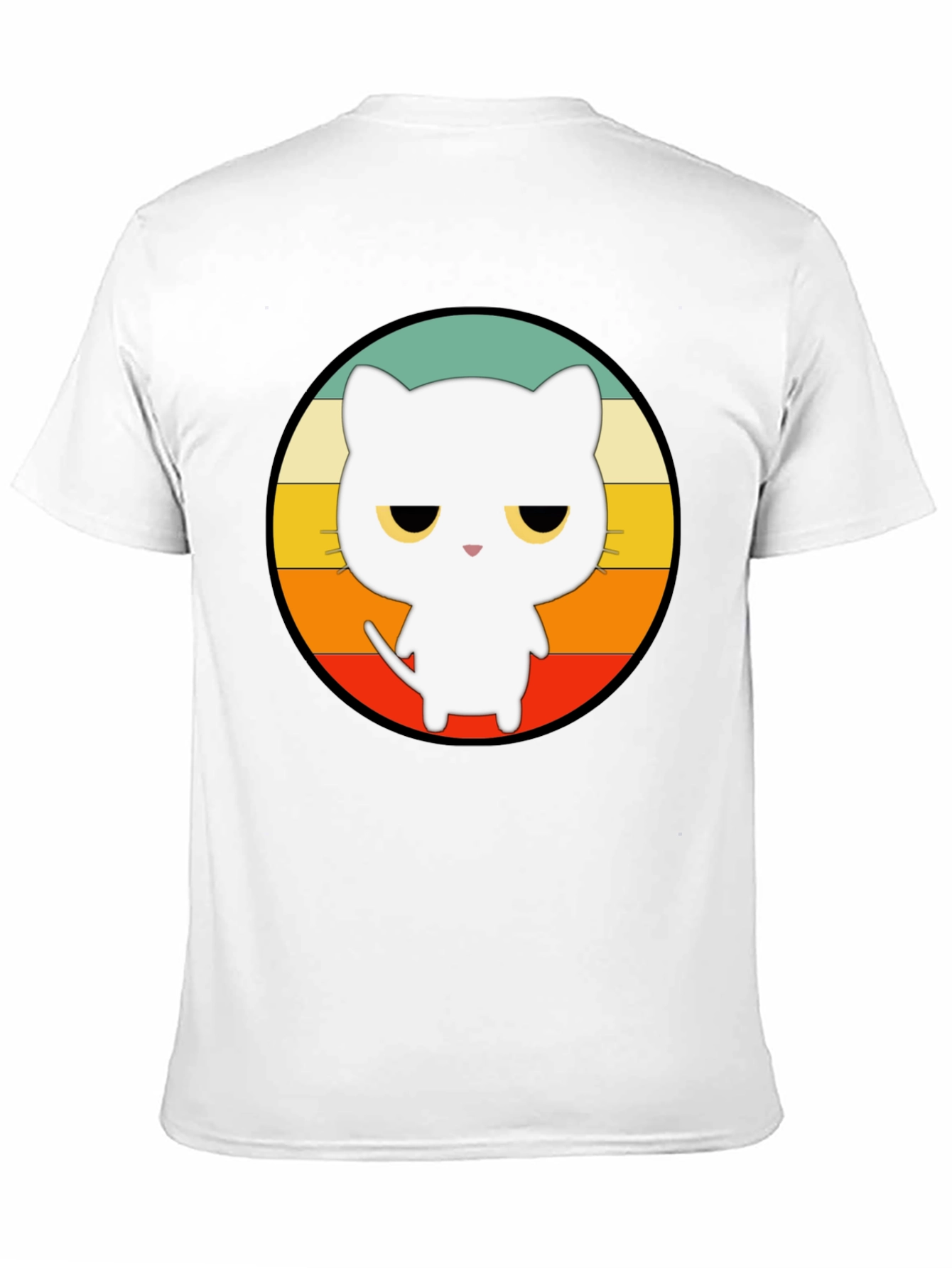 Retro Cat Graphic T-Shirt - Unisex Black Tee