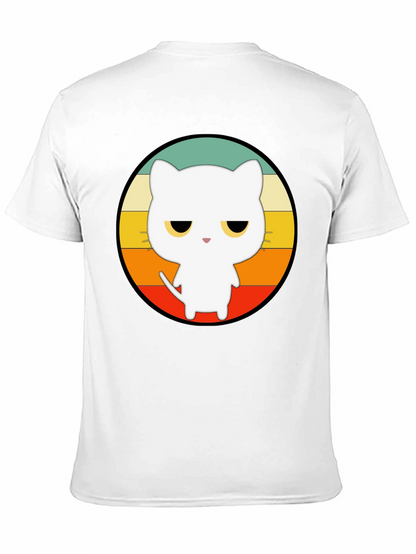 Retro Cat Graphic T-Shirt - Unisex Black Tee