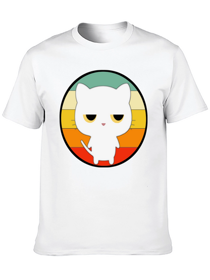 Retro Cat Graphic T-Shirt - Unisex Black Tee