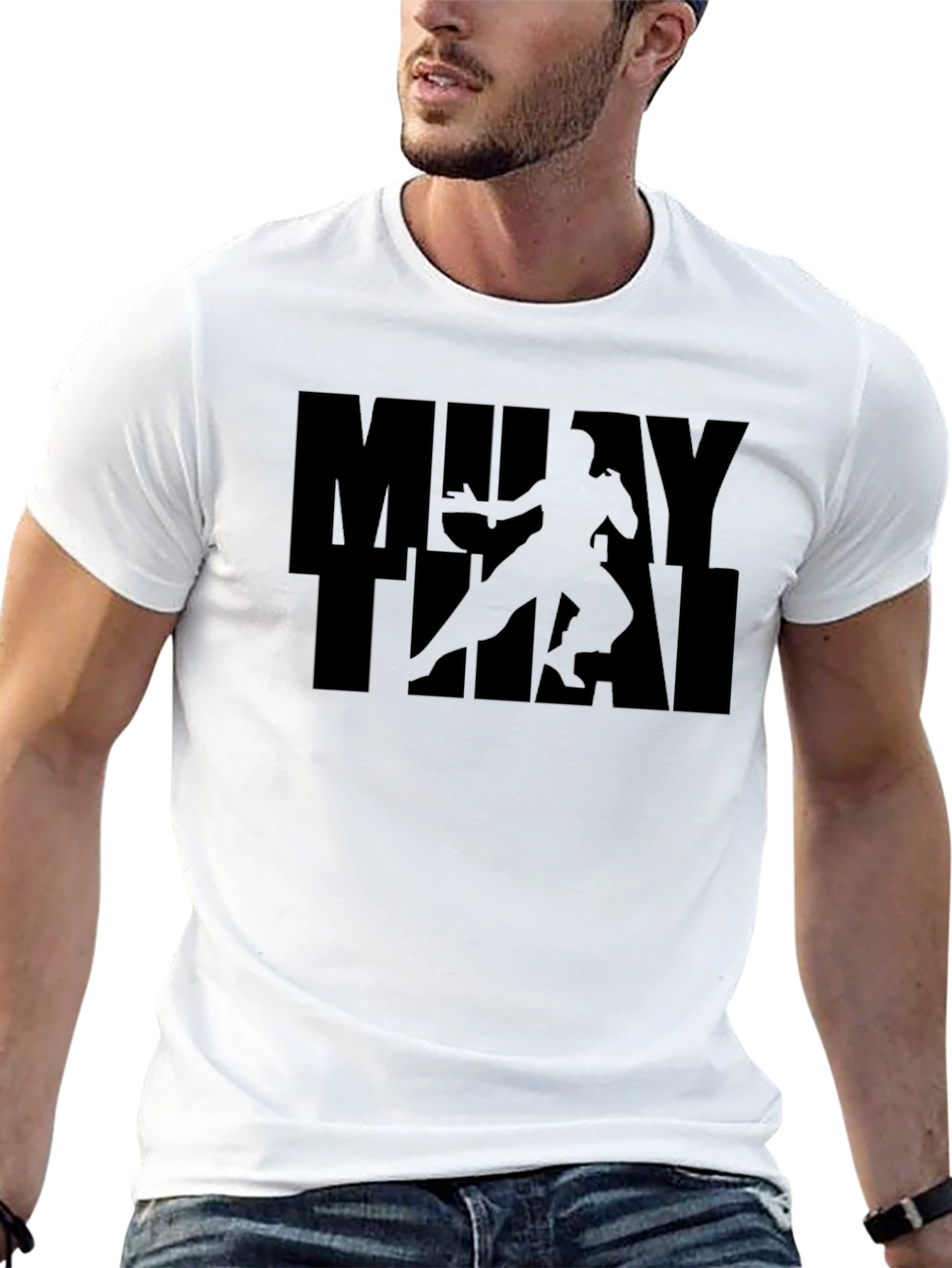 Muay Thai Graphic Tee - Black Martial Arts Shirt