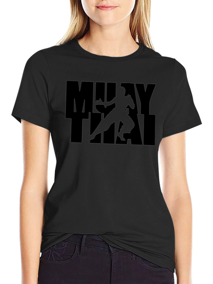 Muay Thai Graphic Tee - Black Martial Arts Shirt