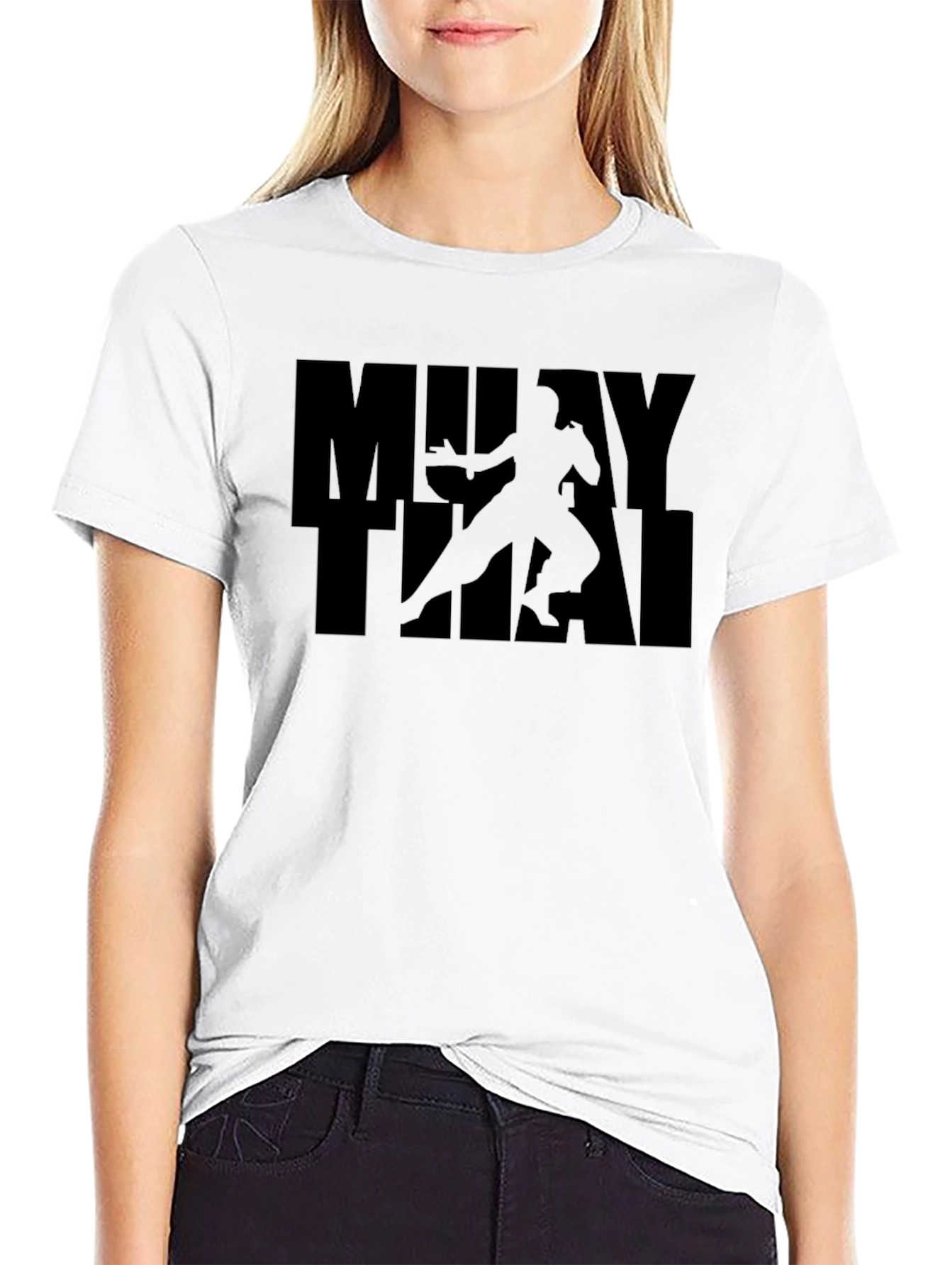 Muay Thai Graphic Tee - Black Martial Arts Shirt