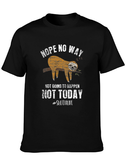 Nope Not Today Sloth Graphic Tee