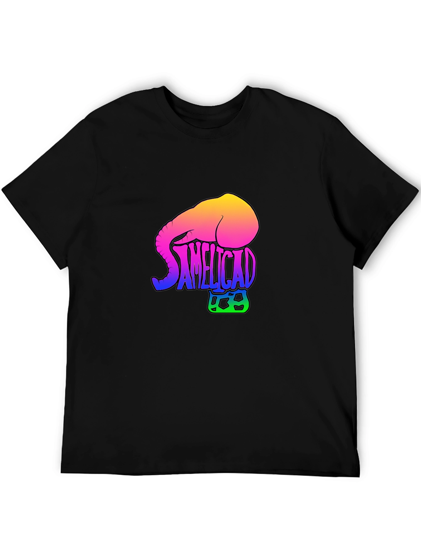 SAMELICAD Elephant Rainbow Graphic T-Shirt