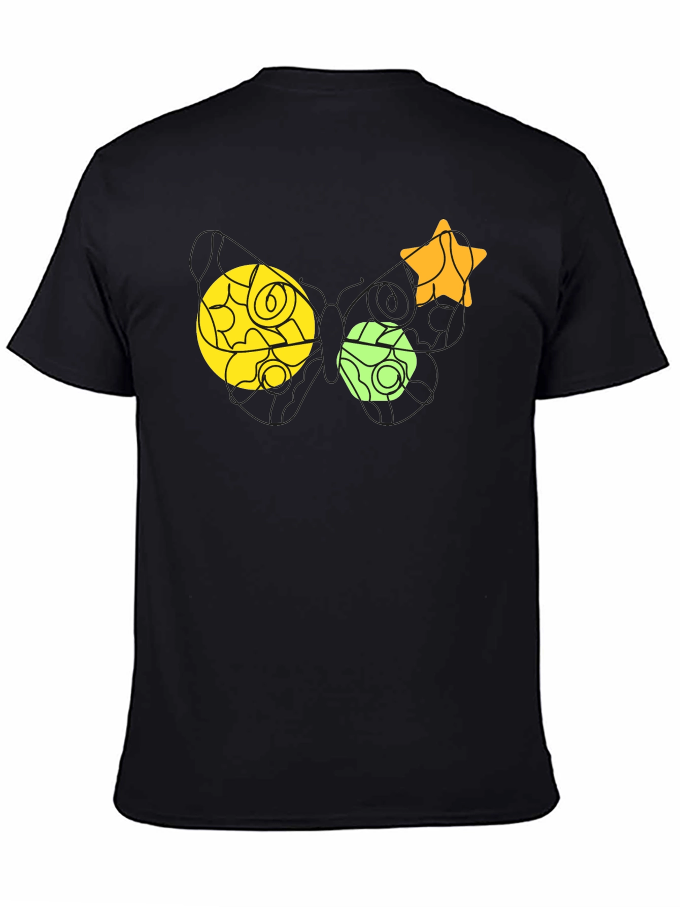 Geometric Shapes T-Shirt - Black