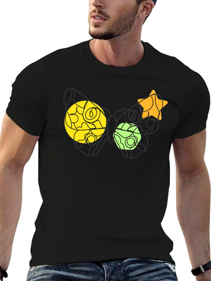 Geometric Shapes T-Shirt - Black