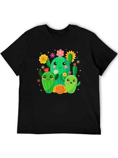 Cute Cactus Crew Graphic Tee - Fun & Stylish