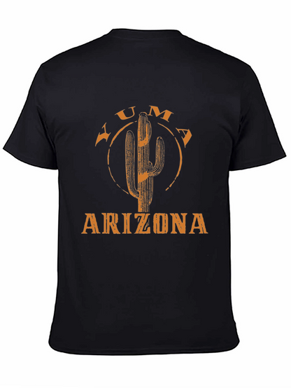 Yuma Arizona Cactus Graphic Tee - Black Cotton T-Shirt