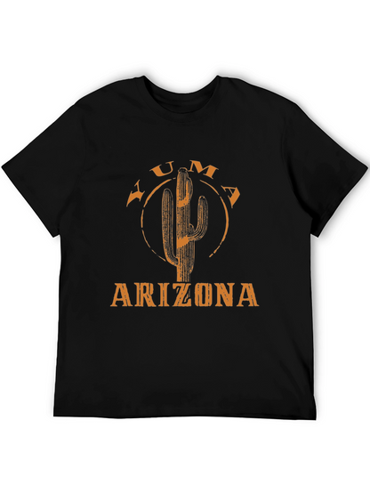 Yuma Arizona Cactus Graphic Tee - Black Cotton T-Shirt