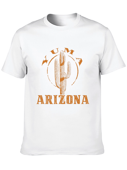 Yuma Arizona Cactus Graphic Tee - Black Cotton T-Shirt