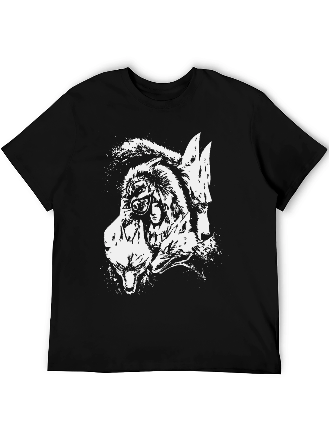 Wolfpack Graphic Print Black T-Shirt