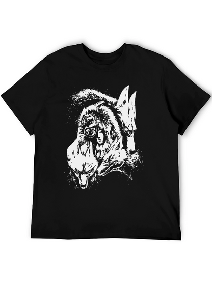 Wolfpack Graphic Print Black T-Shirt