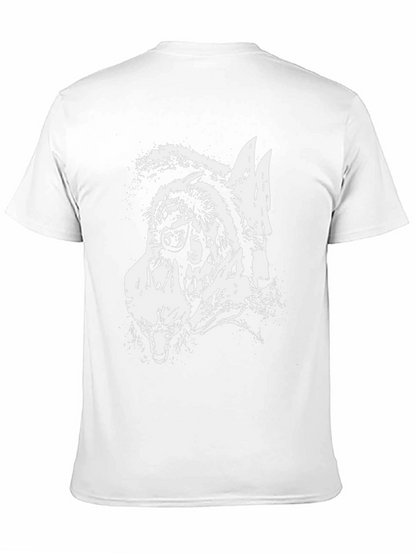 Wolfpack Graphic Print Black T-Shirt