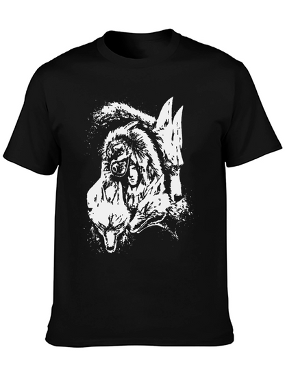Wolfpack Graphic Print Black T-Shirt