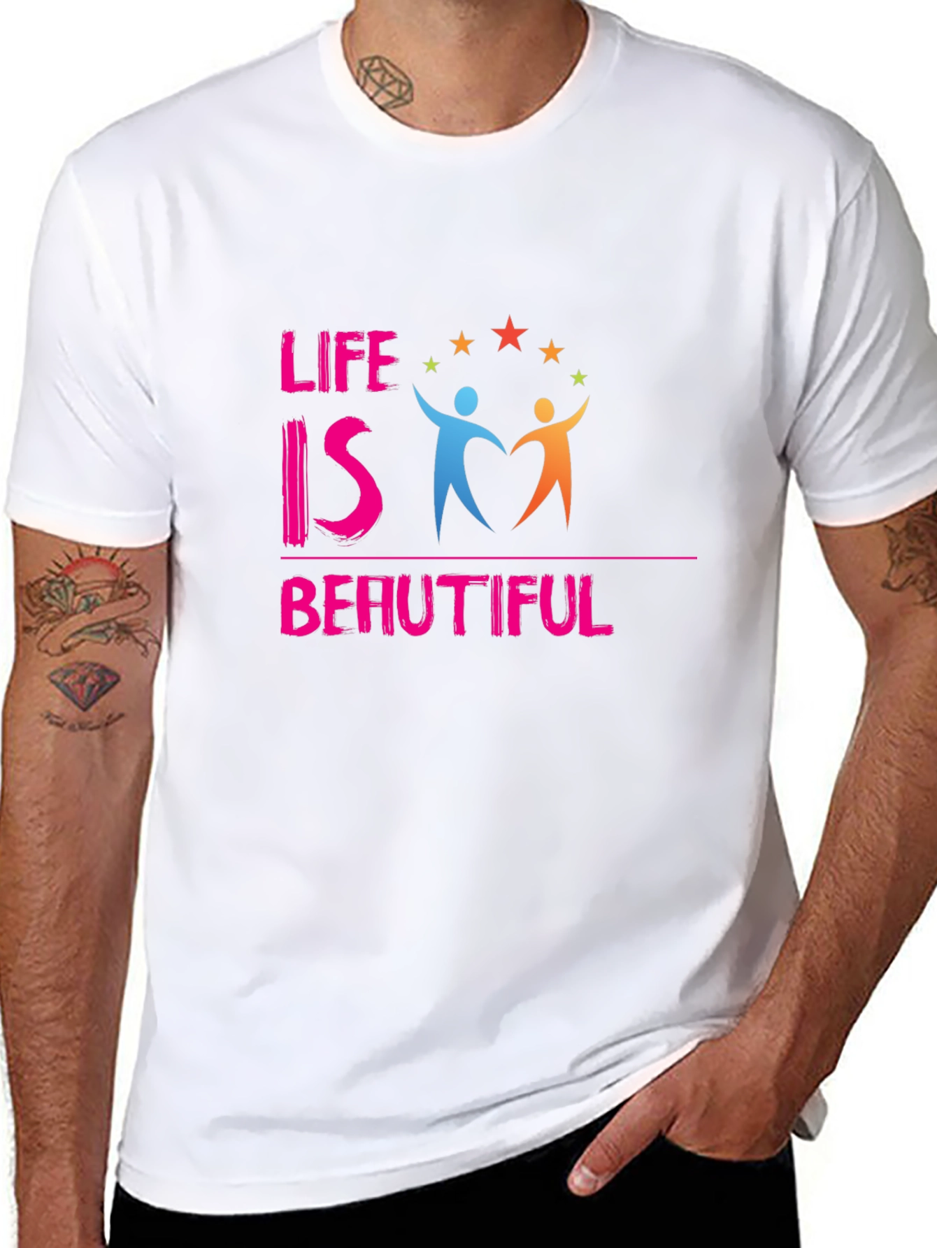 Life is Beautiful Graphic Tee - Inspiring Design