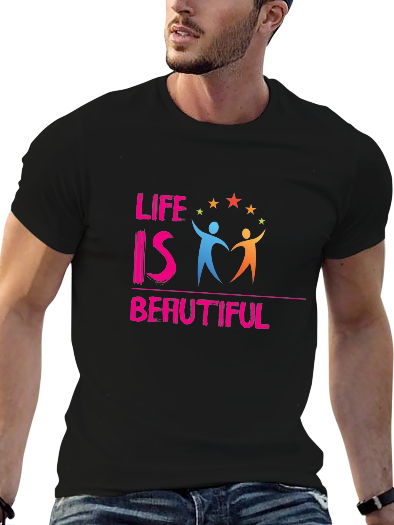 Life is Beautiful Graphic Tee - Inspiring Design