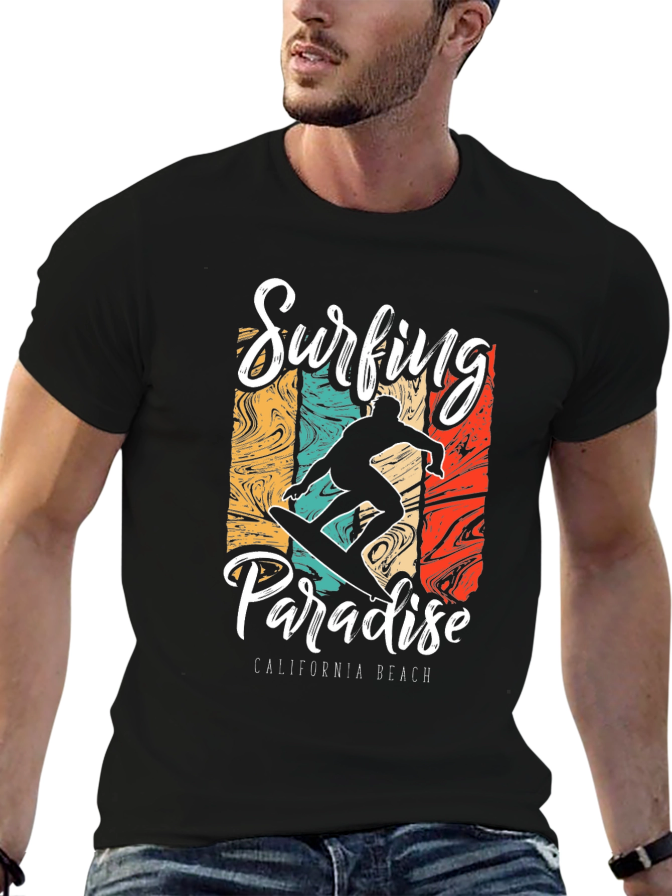 Surfing Paradise Graphic T-Shirt