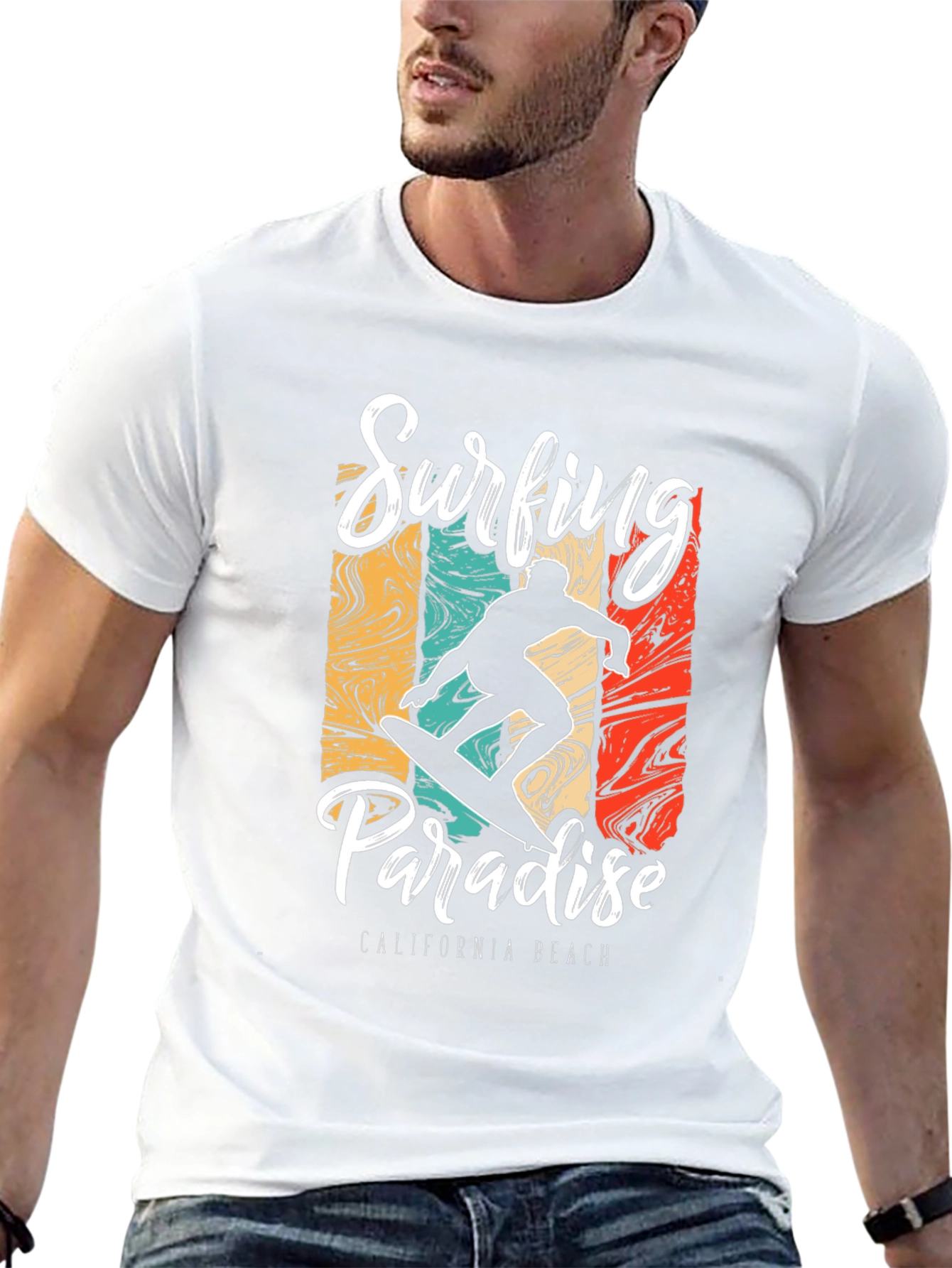 Surfing Paradise Graphic T-Shirt