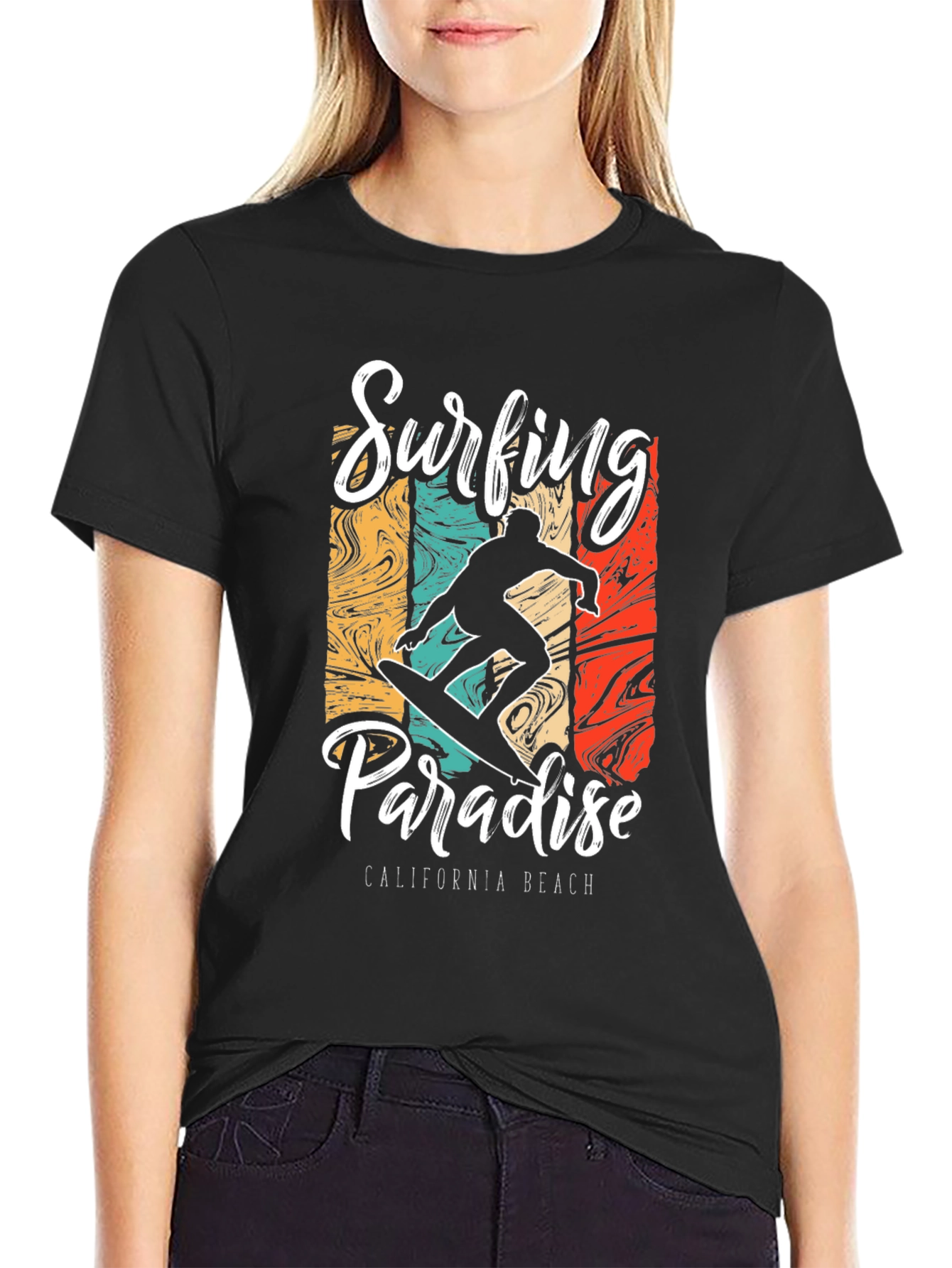 Surfing Paradise Graphic T-Shirt