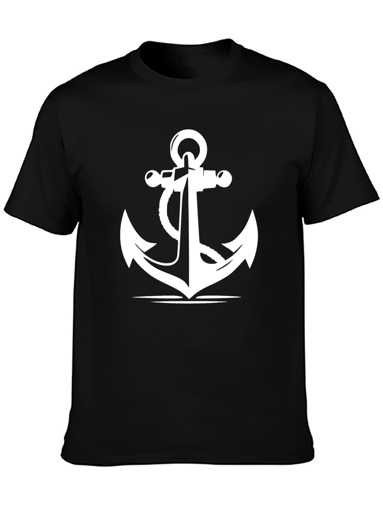 Anchor Graphic Print Black T-Shirt
