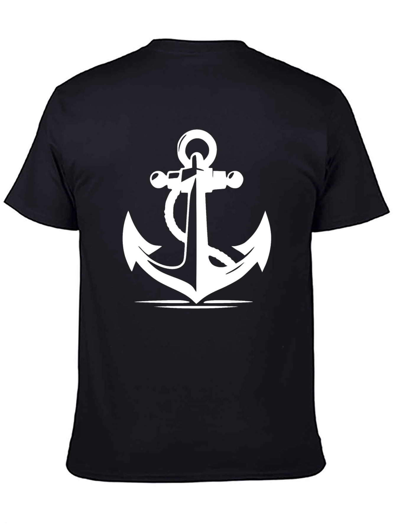 Anchor Graphic Print Black T-Shirt