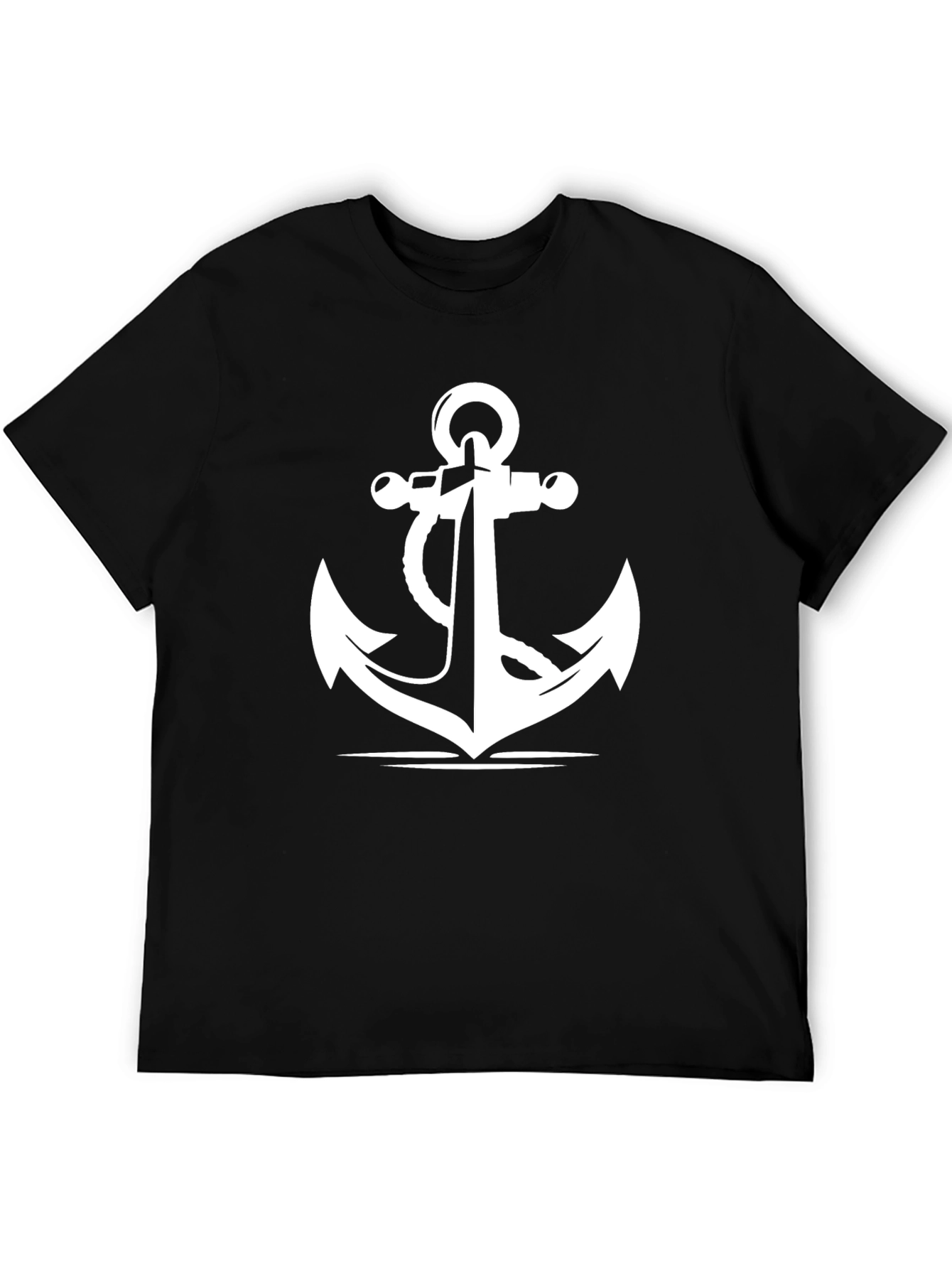 Anchor Graphic Print Black T-Shirt
